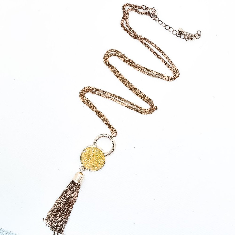 FREE Rose Gold Tone Tassel Necklace